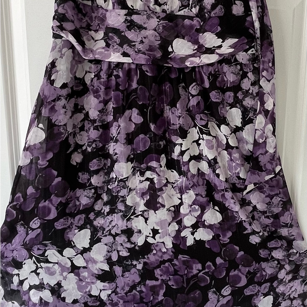 Floral Purple and Black Women's dress